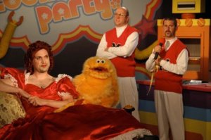 Rob in drag as the host of Cookie Party! As seen on The Sarah Silverman Program.