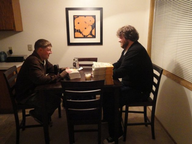 Ron and Chris circa 2011, signing copies of Children of Mercy. Photo by the great Jill Keller.