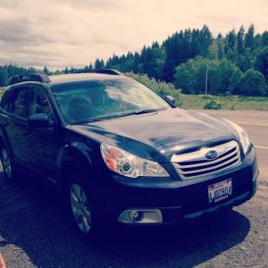 Subaru along Highway 30, Oregon Coast