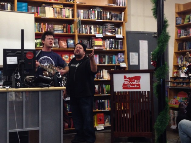 BJE at a book signing at Powell's Books in Portland, OR. Seriously, these guys can rock EVERYWHERE!